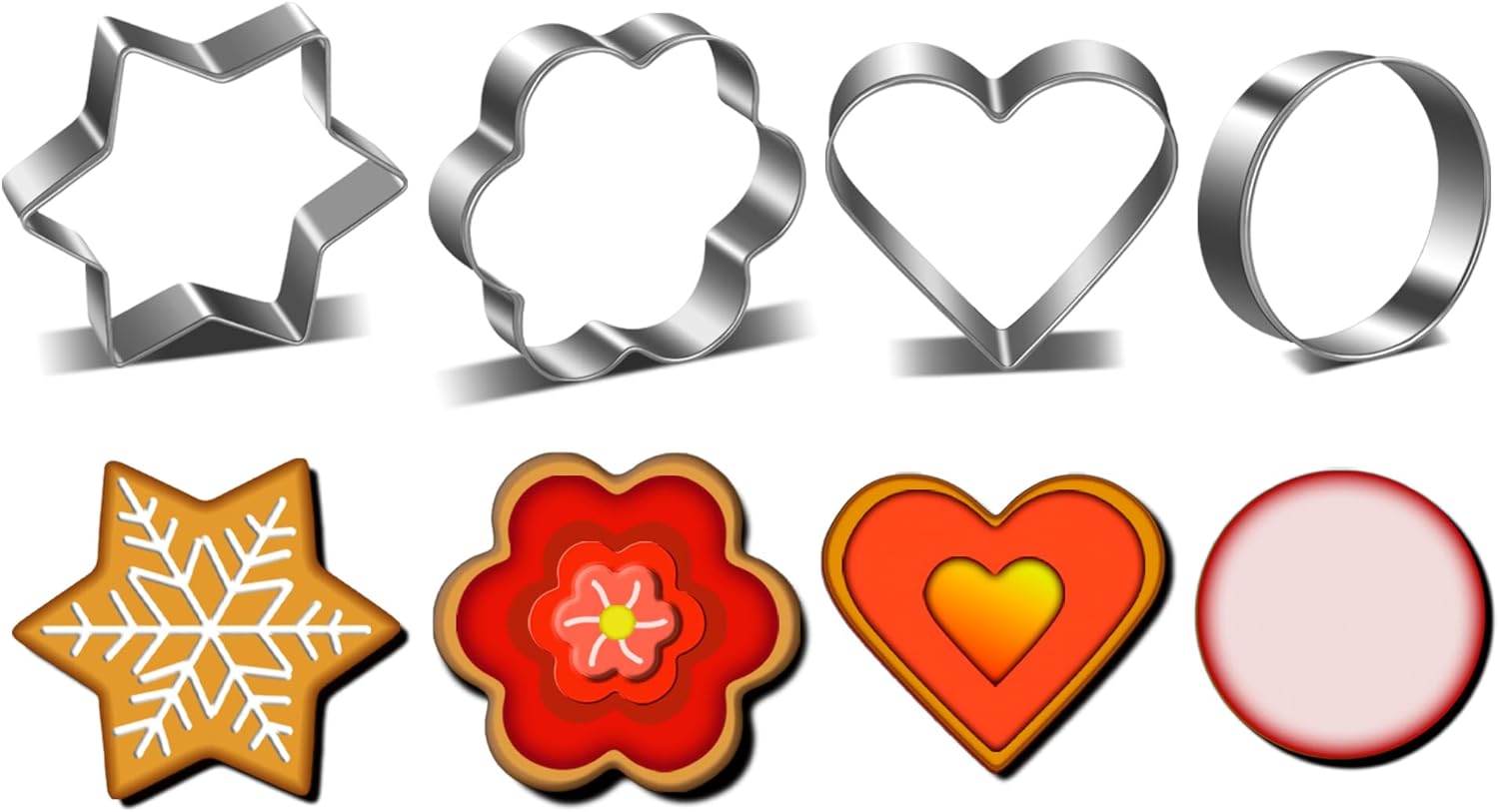 Metal Cookie Cutters Set, Star Cookie Cutter, Round Biscuit Cutter, Heart Cookie Cutters, Molds Cutter, Cookie Cutter, Biscuit Cutters Metal Cookie Cutters Set, Star Cookie Cutter, Round Biscuit Cutter, Heart Cookie Cutters, Molds Cutter, Cookie Cutter, Biscuit Cutters